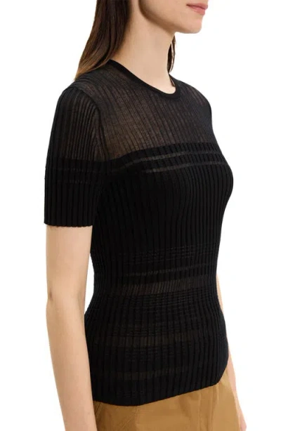 Theory Sheer Stripe T-shirt