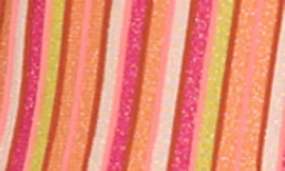 Milly Multi Color Stripe Sleeveless Midi Dress In Multi