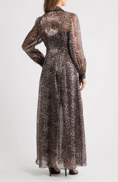 Julia Jordan Long Sleeve Semisheer Wrap