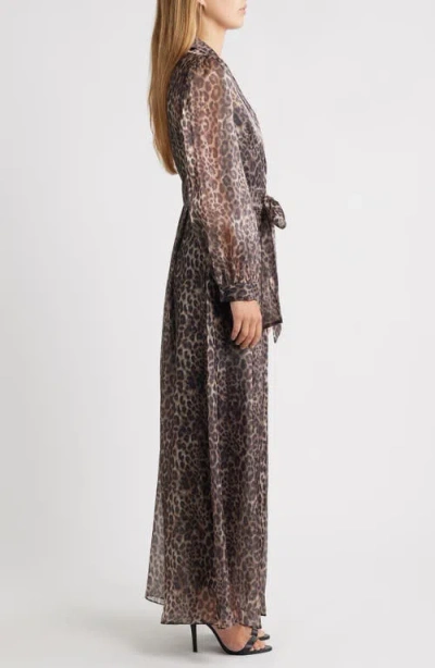 Julia Jordan Long Sleeve Semisheer Wrap