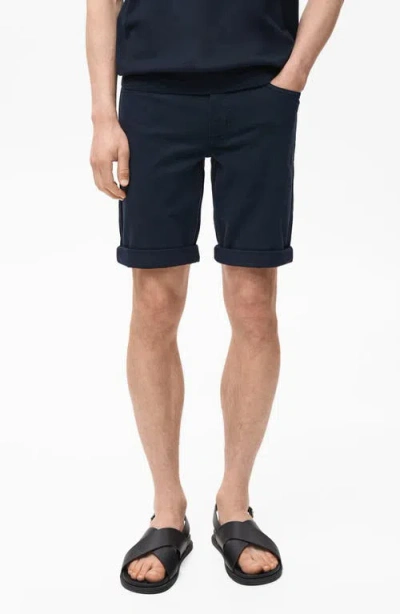 Mango Men's Slim-fit Denim Bermuda Shorts In Blue