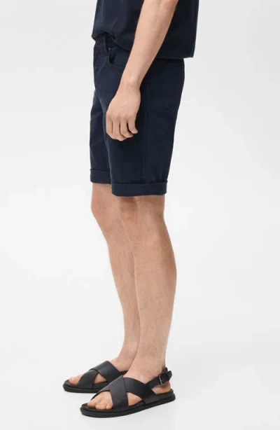 Mango Men's Slim-fit Denim Bermuda Shorts In Blue