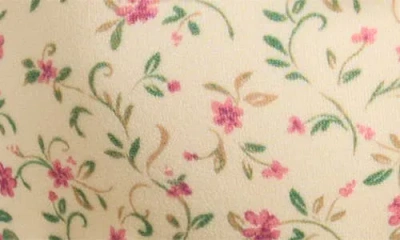 Pacsun Camelia Floral Bikini Top In Neutral