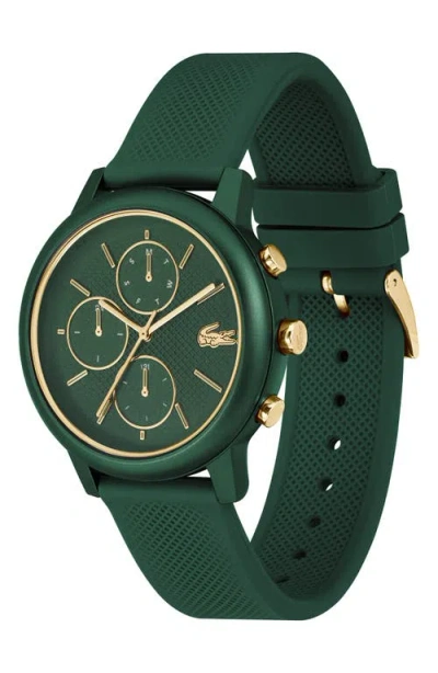 Lacoste L.12.12 Move Chronograph Silicone Strap Watch, 42mm