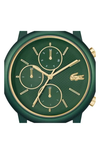 Lacoste L.12.12 Move Chronograph Silicone Strap Watch, 42mm