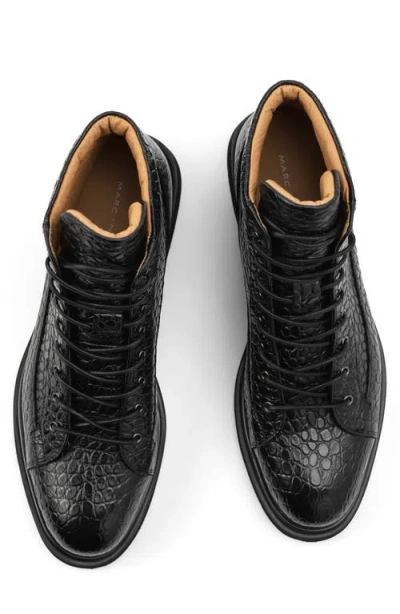 Marc Nolan Aiden Croc Embossed Combat Boot