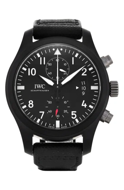 Watchfinder & Co. Iwc  2015 Pilot's Webbing Strap Double Chronograph Watch, 46mm