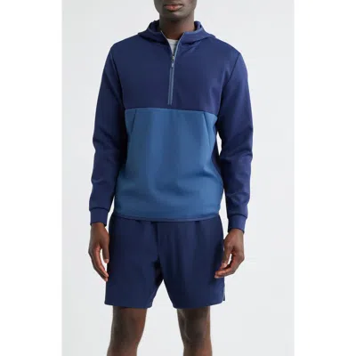 Johnnie-o Iversons Half Zip Hoodie In Blue
