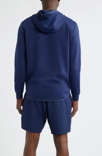 Johnnie-o Iversons Half Zip Hoodie In Blue