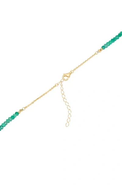 Athra Luxe Personalized Name Jade Bead Necklace