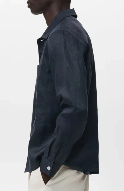 Mango Overshirt In Black