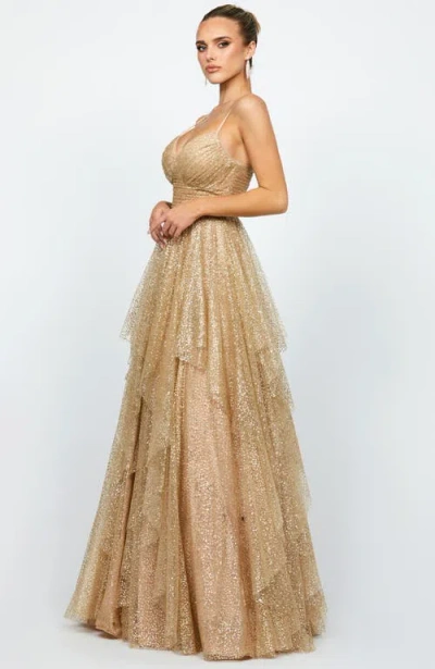 Bariano Brylee Glitter Ball Gown