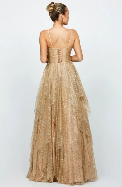 Bariano Brylee Glitter Ball Gown