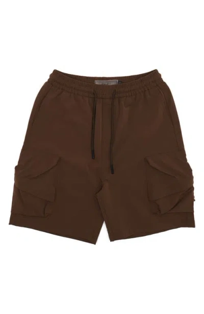Students Numeric Baggy Stretch Nylon Drawstring Cargo Shorts