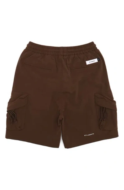 Students Numeric Baggy Stretch Nylon Drawstring Cargo Shorts