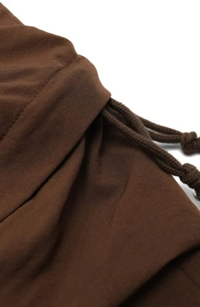 Students Numeric Baggy Stretch Nylon Drawstring Cargo Shorts