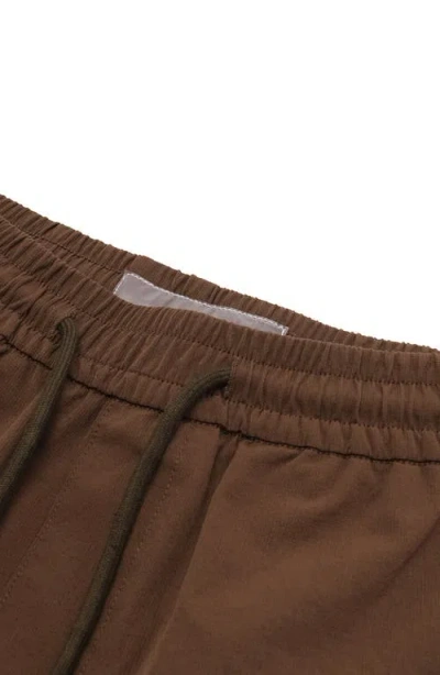 Students Numeric Baggy Stretch Nylon Drawstring Cargo Shorts