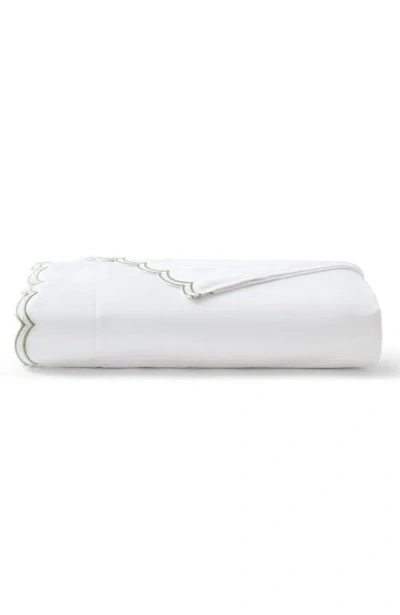 Christy Scallop Edge Luxury Cotton Sateen Flat Sheets