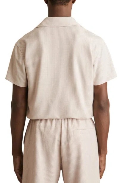 Reiss Men's Beige Cuban Collar Shirt In Neutral