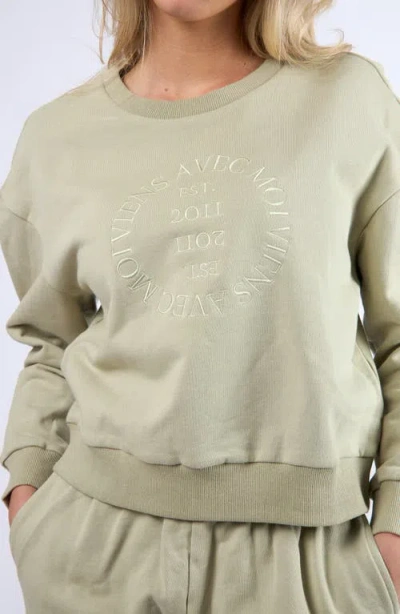 Viens Avec Moi The Lakeside Set Cotton Graphic Sweatshirt