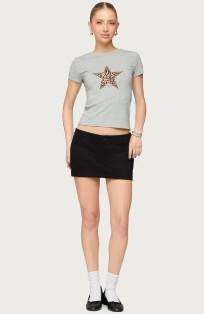 Edikted Hayes Twill Miniskort In Black