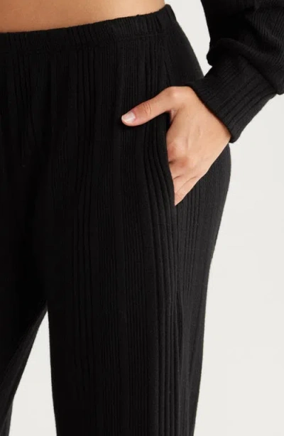 Andine Tiago Palermo Rib Pajama Pants In Black