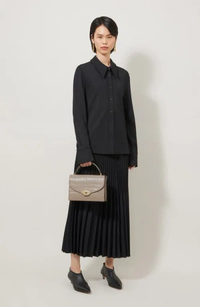 Mulberry Lana Croc Embossed Leather Top Handle Bag