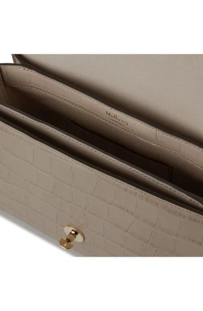 Mulberry Lana Croc Embossed Leather Top Handle Bag