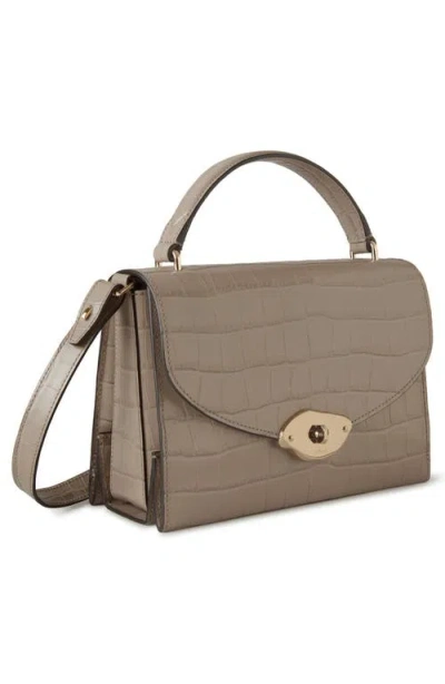 Mulberry Lana Croc Embossed Leather Top Handle Bag