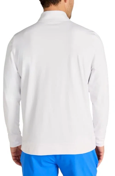 Redvanly Sevres Quarter Zip Golf Pullover In White