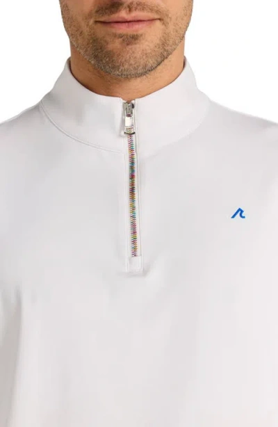 Redvanly Sevres Quarter Zip Golf Pullover In White
