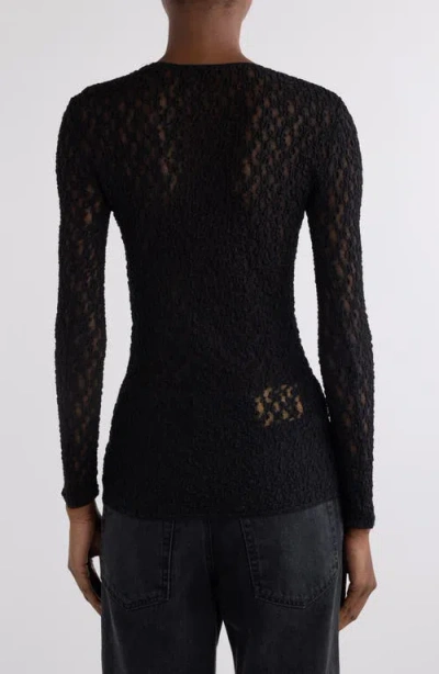 Isabel Marant Gaella Stretch Lace Top In Black