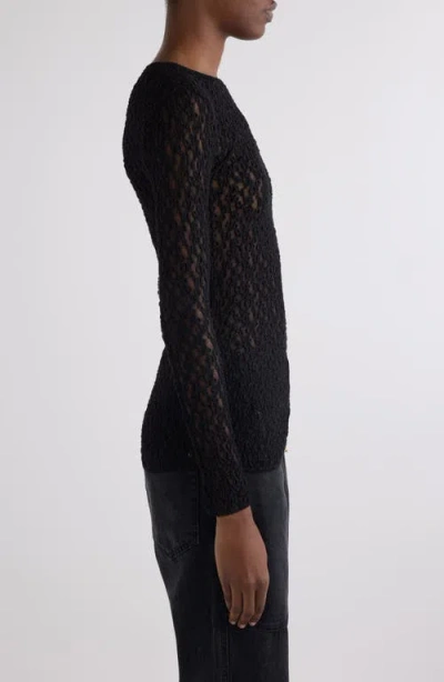 Isabel Marant Gaella Stretch Lace Top In Black