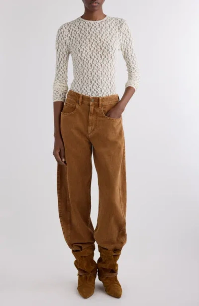 Isabel Marant Gaella Stretch Lace Top In White