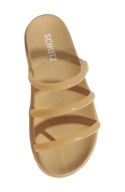 Schutz Polly Sporty Jelly Sandals Beige Cuban Sand In Neutral