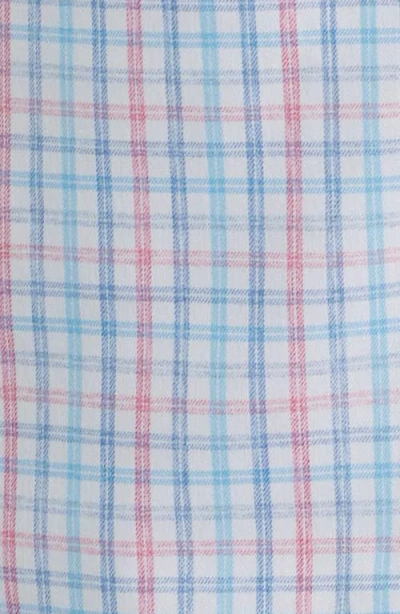 Johnnie-o Han Check Performance Button-up Shirt In Blue