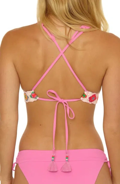 Isabella Rose 1969 Halter Triangle Swim Top In Pink