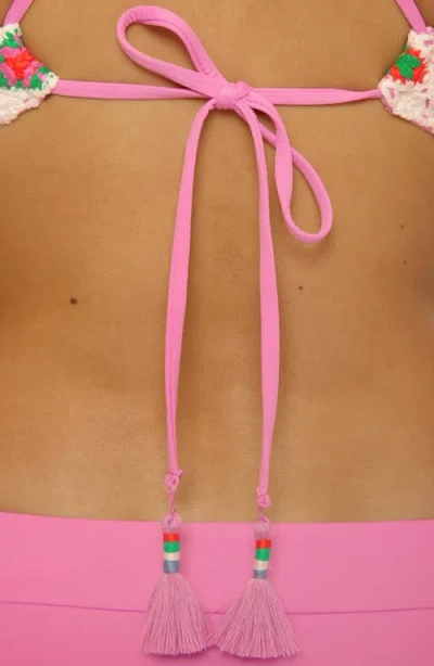 Isabella Rose 1969 Halter Triangle Swim Top In Pink