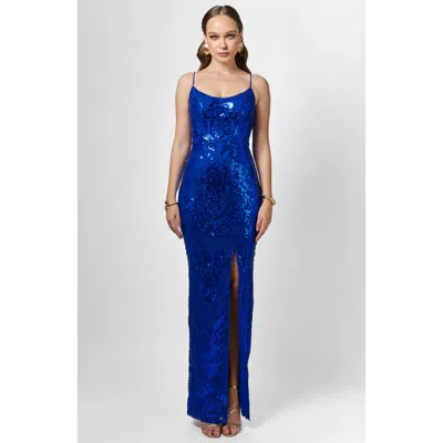Bariano Sera Strappy Back Sequin Gown