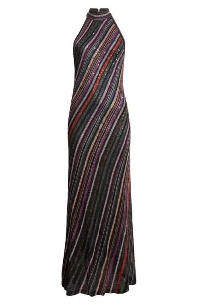 Missoni Sequin Stripe Metallic Knit Dress