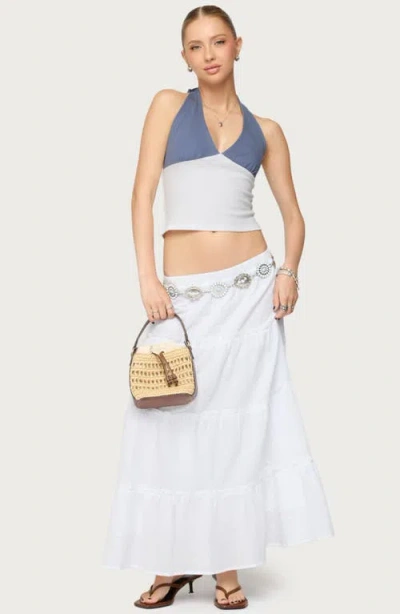 Edikted Janna Color Block Halter Top In Multi