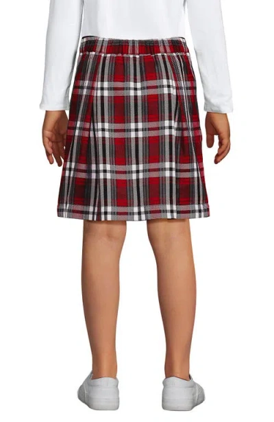 Lands' End School Uniform Girls Plaid Skort Top Of Knee In Multi