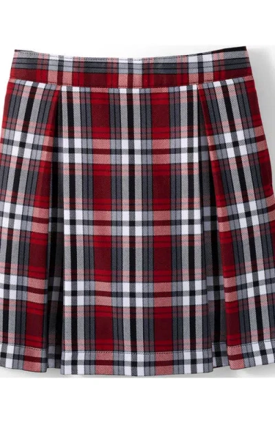 Lands' End School Uniform Girls Plaid Skort Top Of Knee In Multi