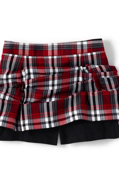 Lands' End School Uniform Girls Plaid Skort Top Of Knee In Multi