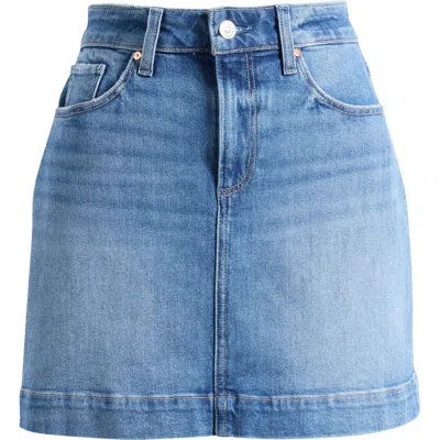 Paige Jannelle A-line Denim Mini Skirt In Blue