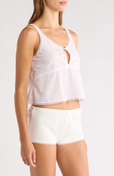 Andine Lulu Lyon Cotton Crop Camisole In White