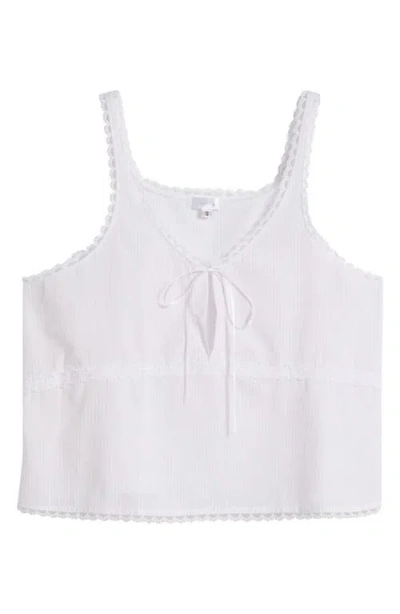 Andine Lulu Lyon Cotton Crop Camisole In White