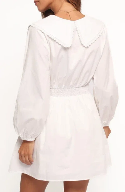 Petal And Pup Petal & Pup Nerida Long Sleeve Cotton Minidress In White