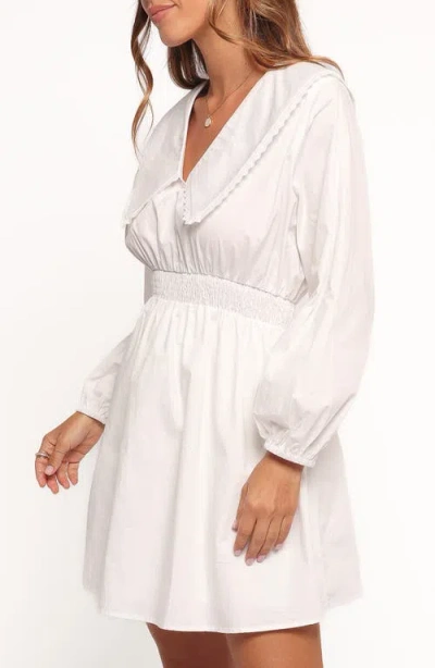 Petal And Pup Petal & Pup Nerida Long Sleeve Cotton Minidress In White