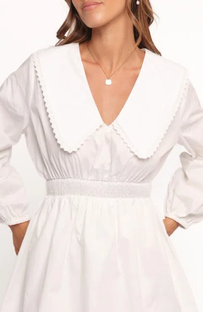 Petal And Pup Petal & Pup Nerida Long Sleeve Cotton Minidress In White
